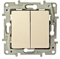 Переключатель без рамки Legrand Etika 2-кл. проходной слоновая кость картинка